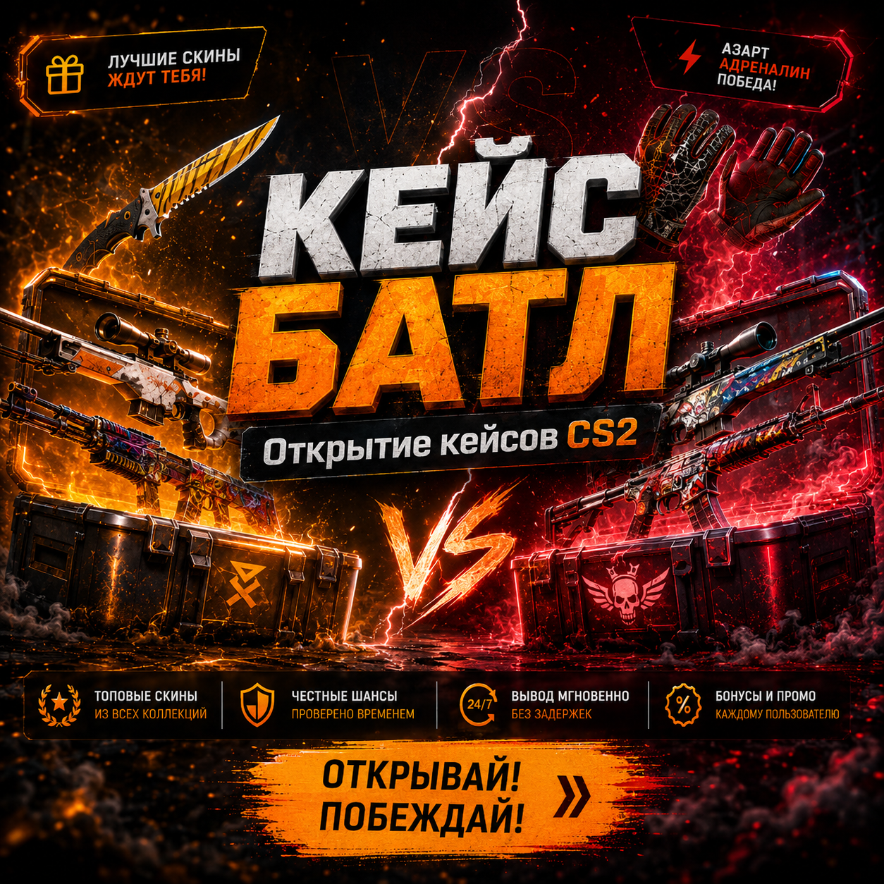 Case Battle (Кейс Батл): промокод, бонусы, отзывы и обзор сайта CS2